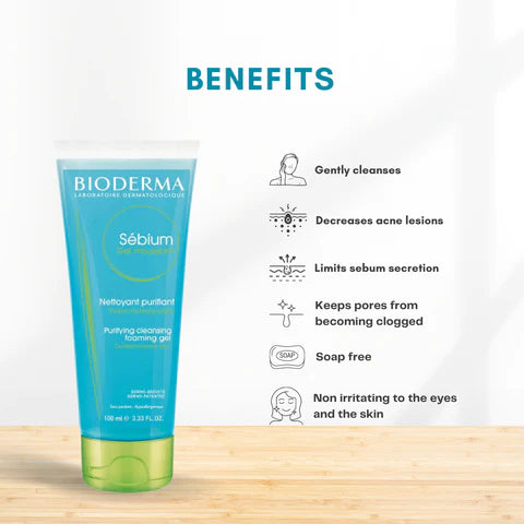 BIODERMA Sébium Gel Moussant, Gel Limpiador Anti-Imperfecciones