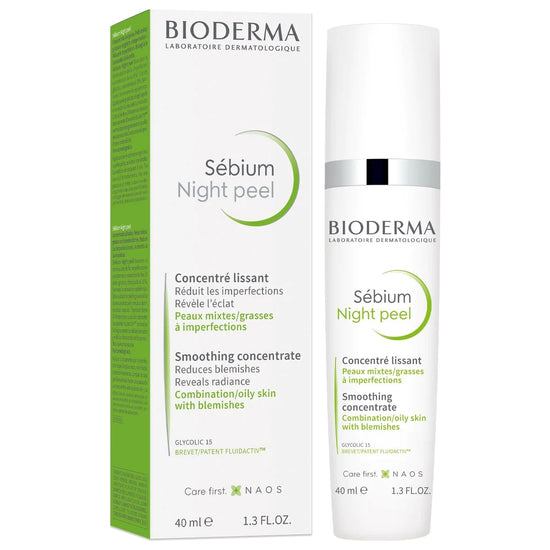 BIODERMA Sébium Night Peel, Peeling Dermatológico Nocturno Suave, 40ml