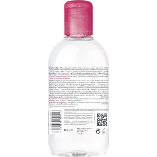 BIODERMA Sensibio H2O, Agua Micelar Limpia y Desmaquilla Pieles Sensibles