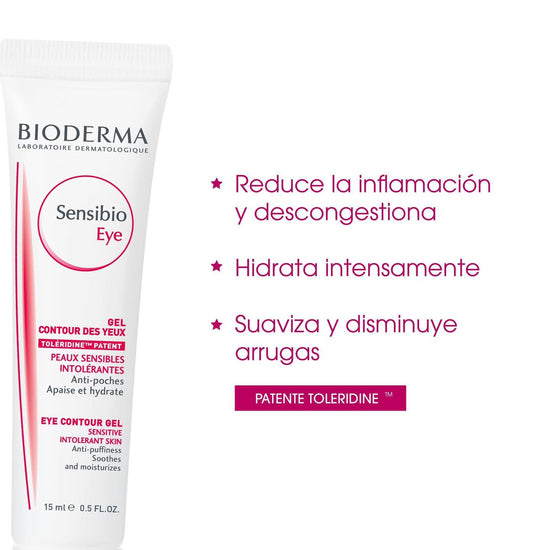 BIODERMA Sensibio Gel Contorno de Ojos, Atenua Bolsas y Ojeras, 15ml