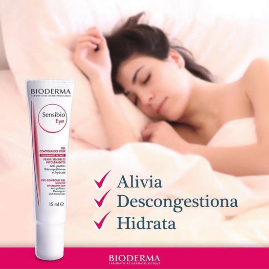 BIODERMA Sensibio Gel Contorno de Ojos, Atenua Bolsas y Ojeras, 15ml