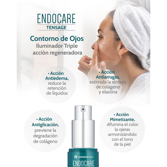 CANTABRIA LABS Endocare Tensage Contorno De Ojos Iluminador, 15ml