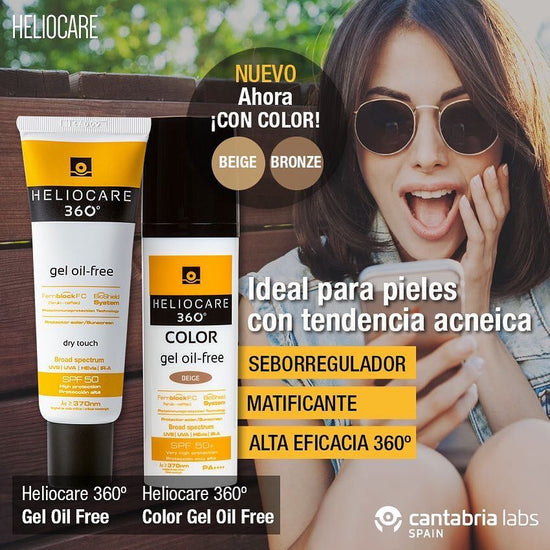 CANTABRIA LABS HELIOCARE 360º Color Gel Oil-Free Beige, SPF 50+, 50ml