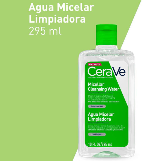 CERAVE Agua Micelar Limpiadora Facial Hidratante Desmaquillante 295ml