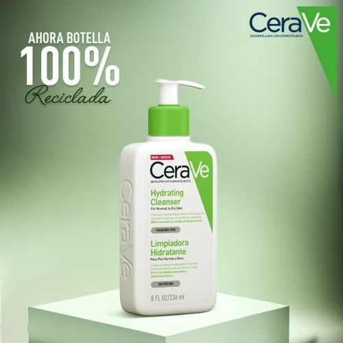 CERAVE Limpiadora Hidratante Facial y Corporal Piel Normal a Seca, 236ml