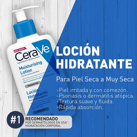 CERAVE Loción Hidratante Corporal, Para Piel Seca a Muy Seca, 236ml