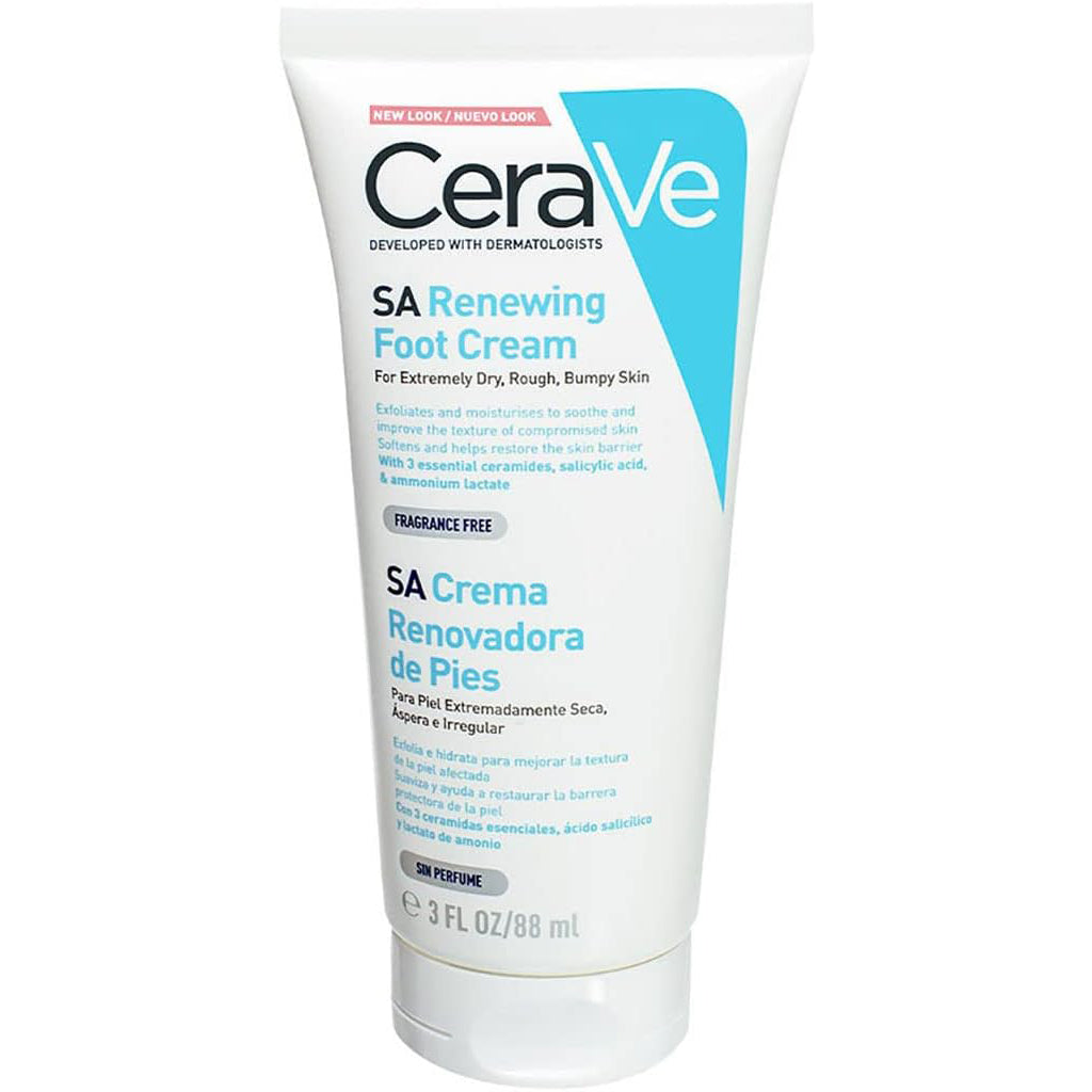 CERAVE SA Crema Renovadora de Pies, Para Piel Extremadamente Seca, 88ml