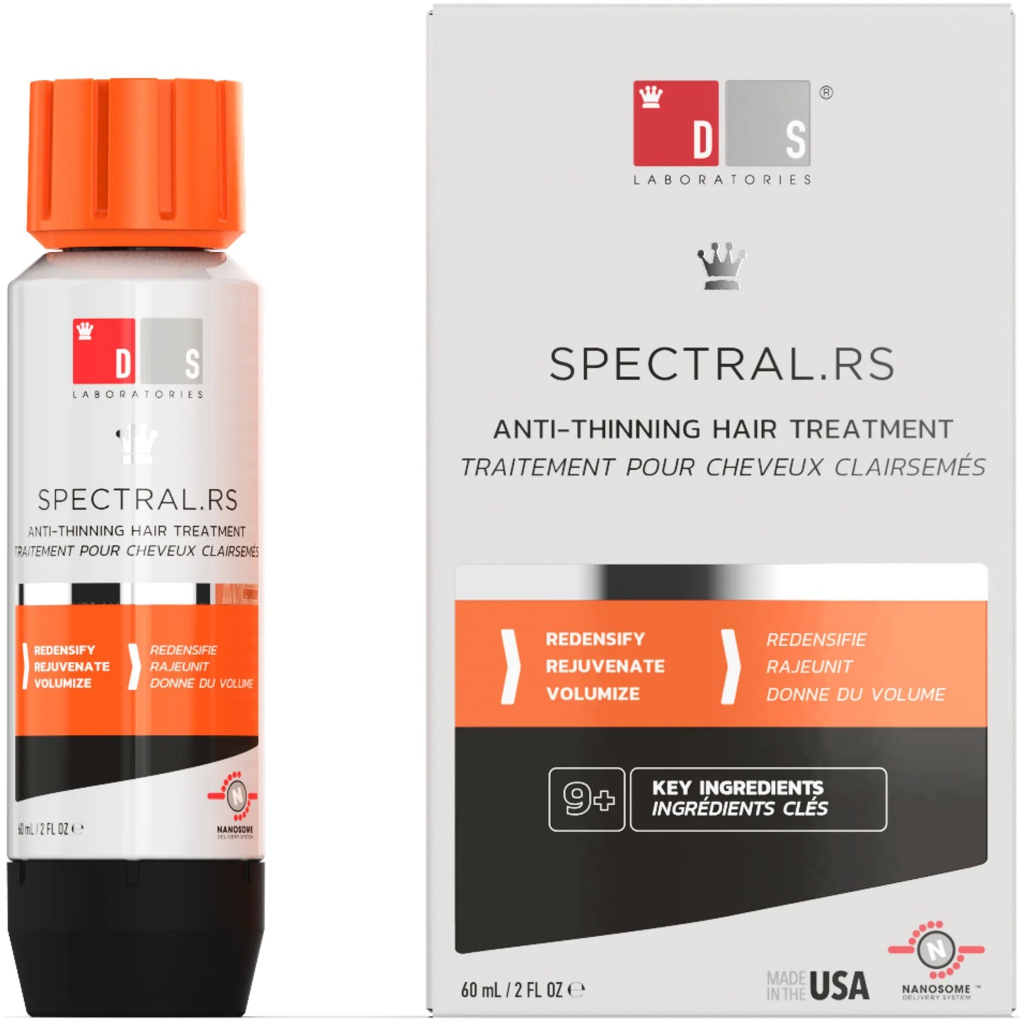 DS LABORATORIES Spectral RS Loción Capilar Anticaída de Cabello, 60ml