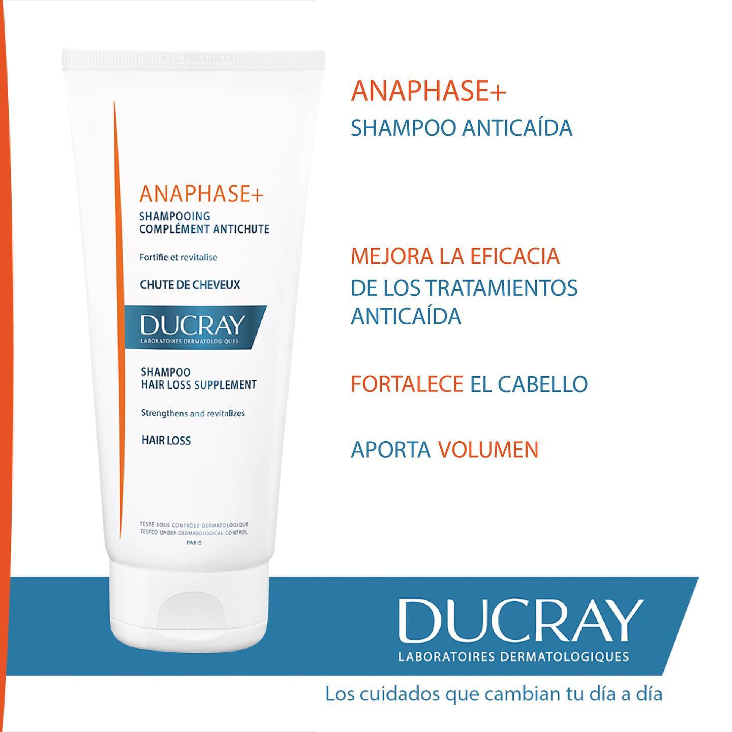 DUCRAY Anaphase+ Shampoo Complemento Anticaída de Cabello, 200ml