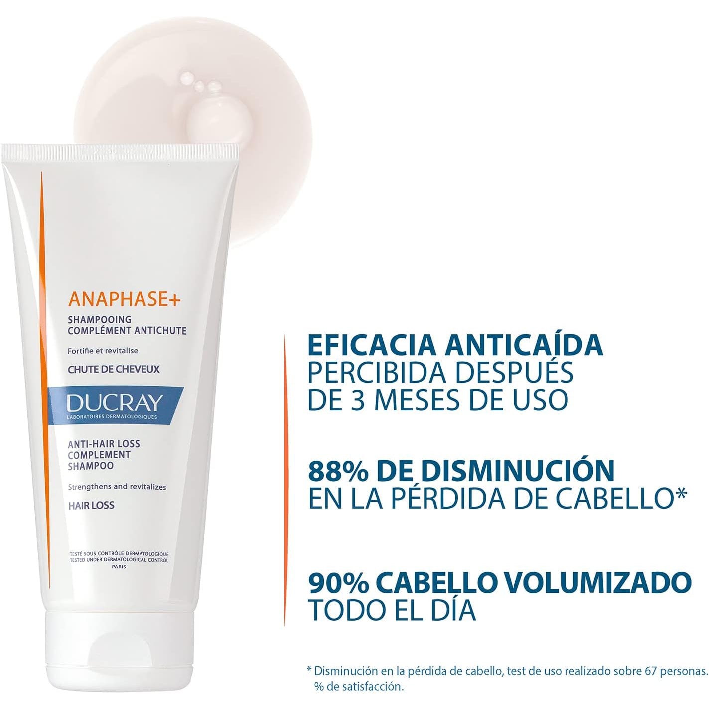 DUCRAY Anaphase+ Shampoo Complemento Anticaída de Cabello, 200ml