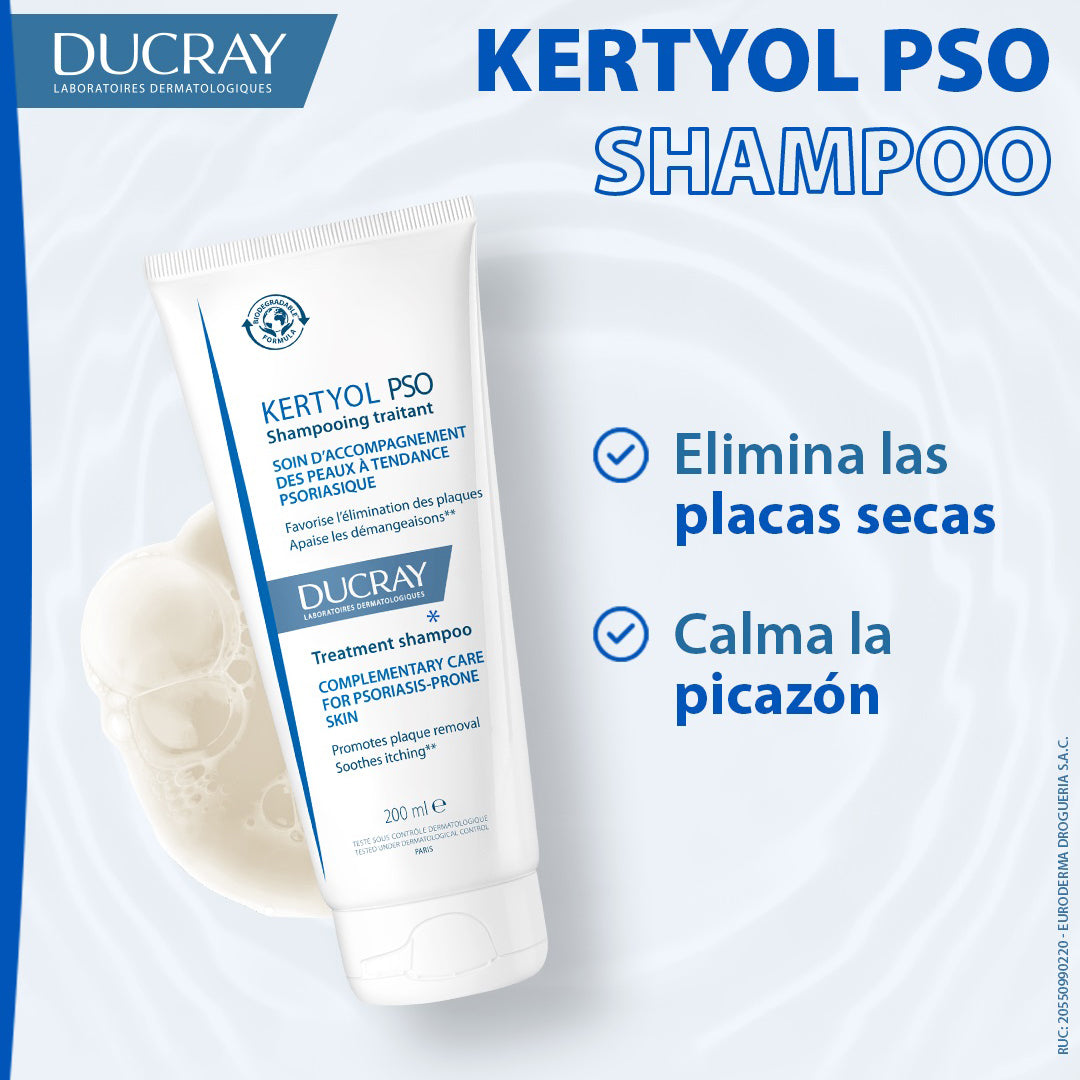 DUCRAY KERTYOL PSO Shampoo para Cuero Cabelludo con Psoriasis