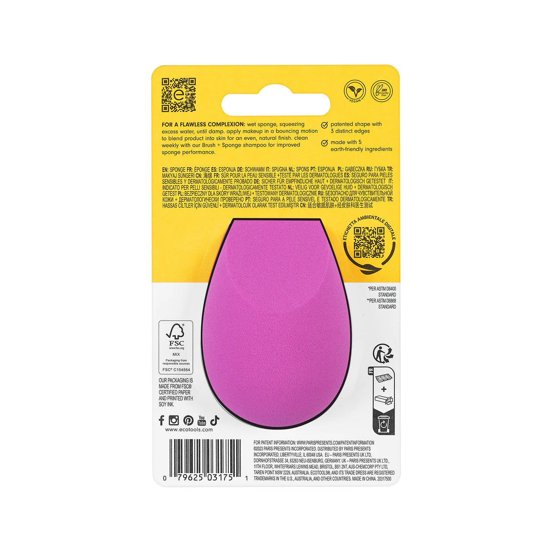 ECOTOOLS Bioblender Makeup Sponge, Esponja de Maquillaje Biodegradable