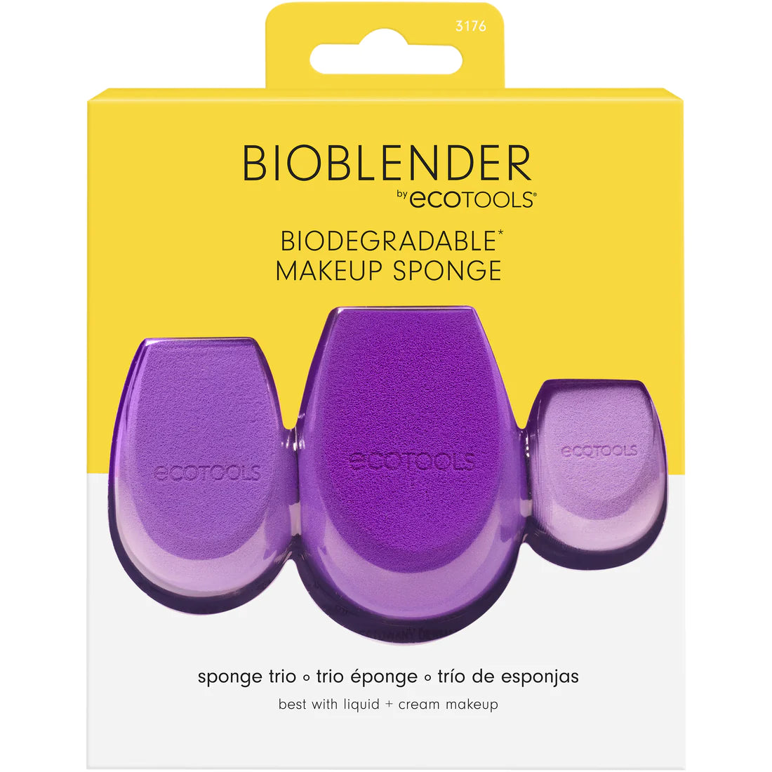 ECOTOOLS Bioblender Makeup Sponge Trio, Esponjas Maquillaje Trio