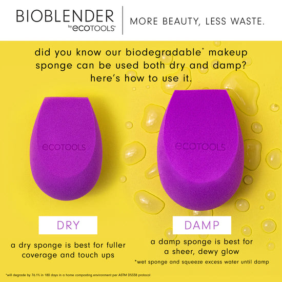 ECOTOOLS Bioblender Makeup Sponge Duo, Esponjas Maquillaje Duo