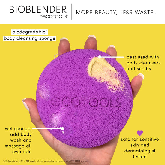 ECOTOOLS Body Cleansing Bioblender, Esponja Limpiadora Corporal