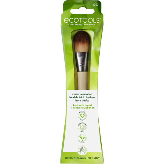 ECOTOOLS Classic Foundation Makeup Brush, Brocha Clásica