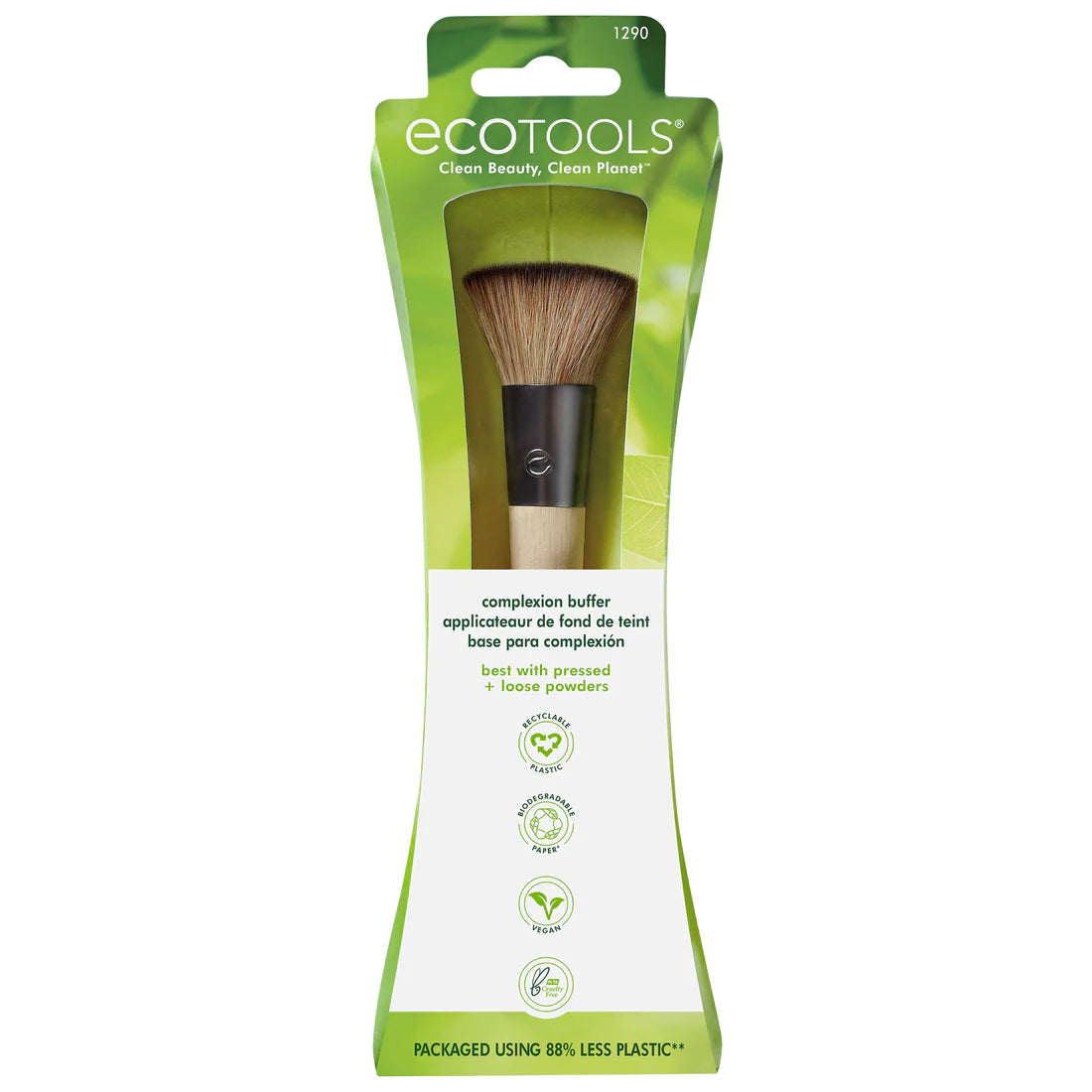 ECOTOOLS Complexion Buffer Makeup Brush, Brocha de maquillaje