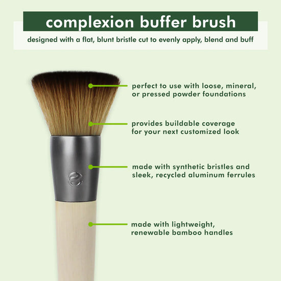 ECOTOOLS Complexion Buffer Makeup Brush, Brocha de maquillaje