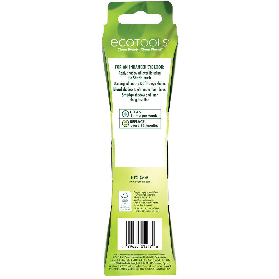 ECOTOOLS Eye Enhancing Duo Makeup Brush Set, Dúo de Brochas