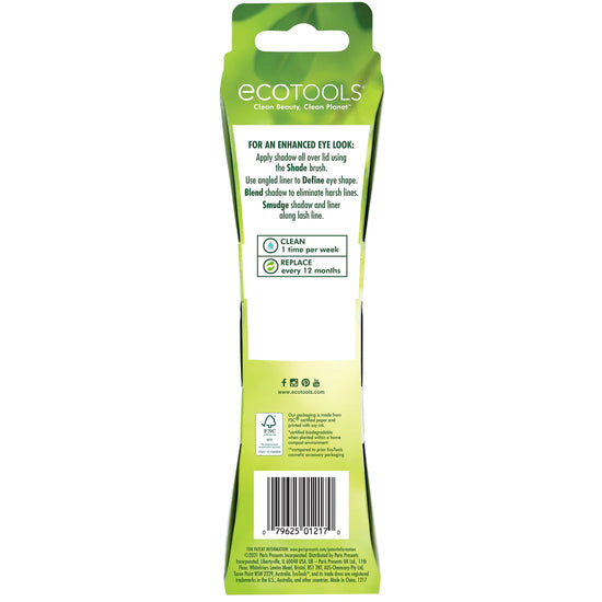 ECOTOOLS Eye Enhancing Duo Makeup Brush Set, Dúo de Brochas