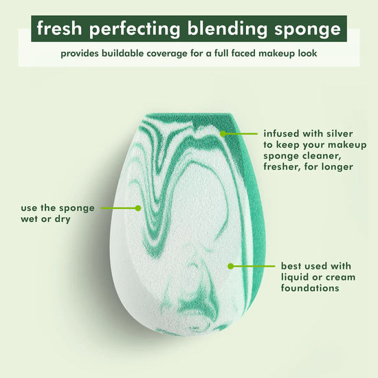 ECOTOOLS Fresh Perfecting Facial Sponge Blender, Esponja Maquillaje