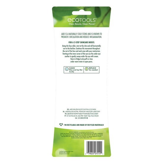 ECOTOOLS Jade Facial Roller and Eye Roller Duo