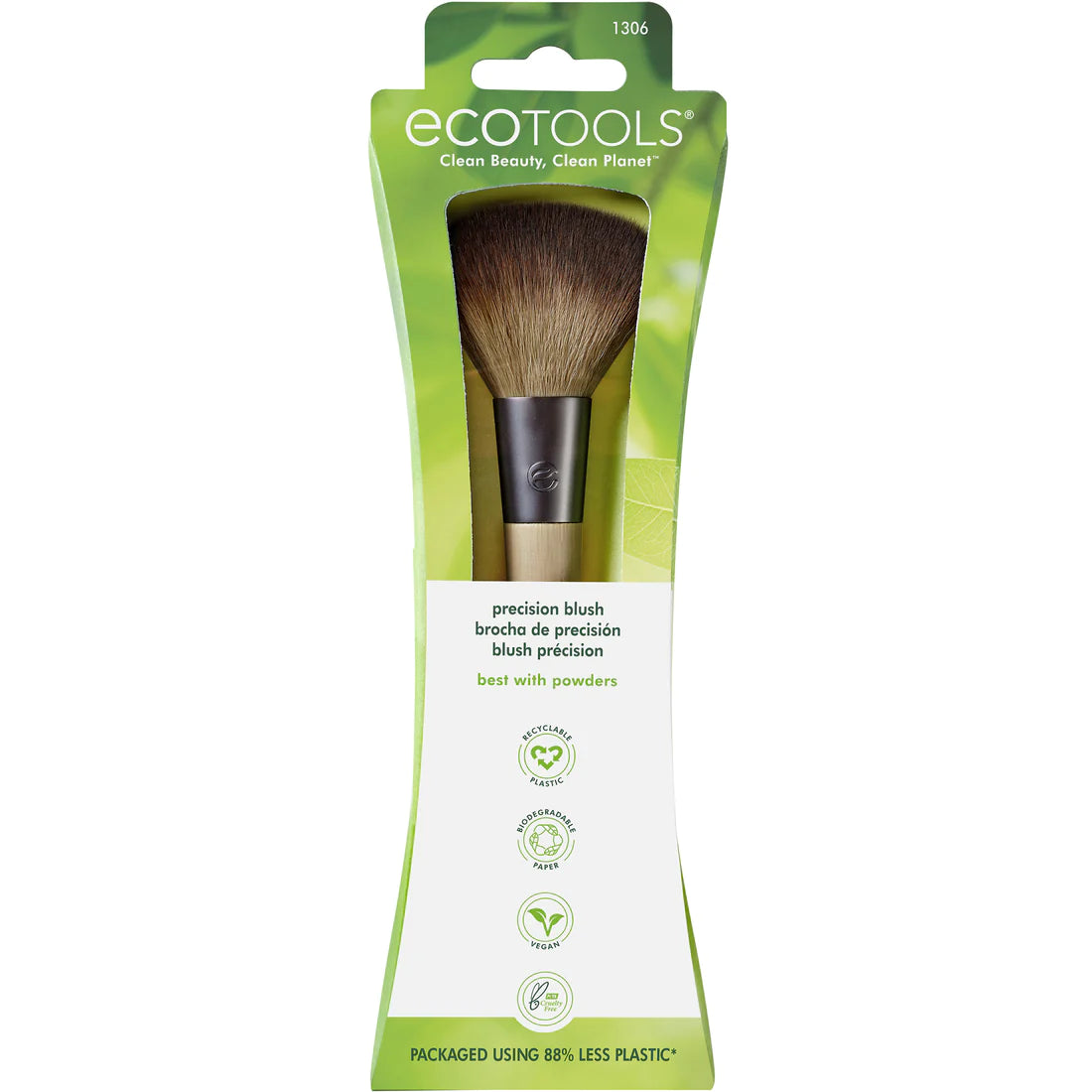 ECOTOOLS Precision Blush Makeup Brush, Brocha de Maquillaje Para Rubor