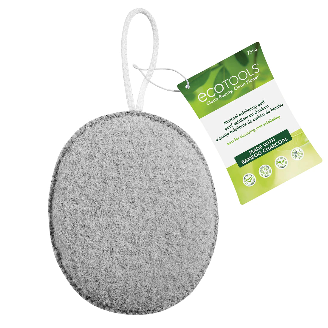 ECOTOOLS Charcoal Exfoliating Puff, Esponja Exfoliante de Carbón