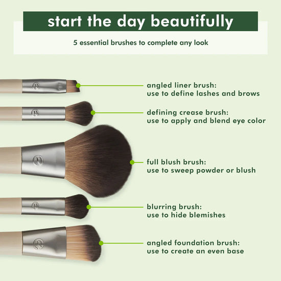 ECOTOOLS Start The Day Beautiful Makeup Brush Kit, Kit de Brochas