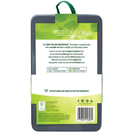 ECOTOOLS Start The Day Beautiful Makeup Brush Kit, Kit de Brochas
