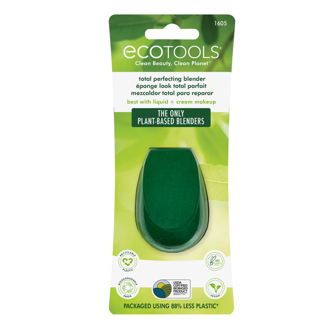 ECOTOOLS Total Perfecting Blender Sponge, Esponja de Perfeccionamiento