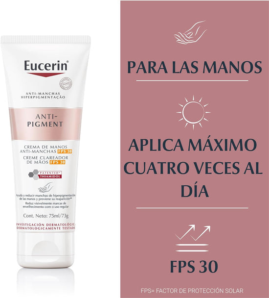 EUCERIN Anti-Pigment Crema de Manos FPS30