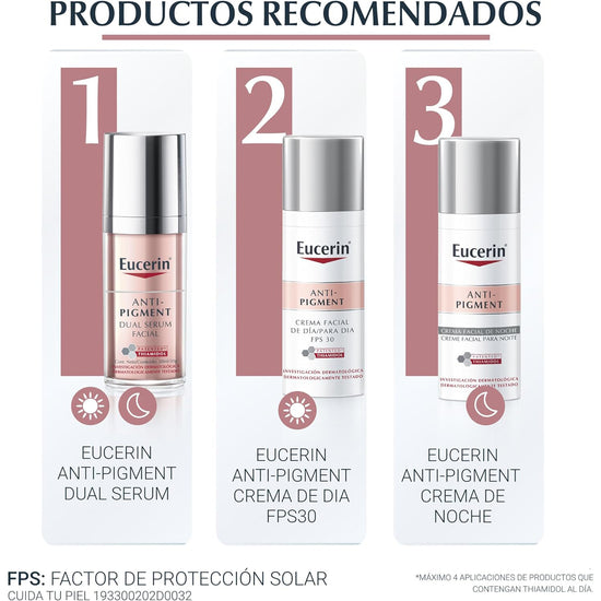 EUCERIN Anti-Pigment Crema Facial De Día Anti-Manchas FPS 30, 50ml