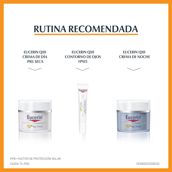 EUCERIN Q10 ACTIVE Crema Facial de Día Antiarrugas para Piel Seca SPF 15, 50ml