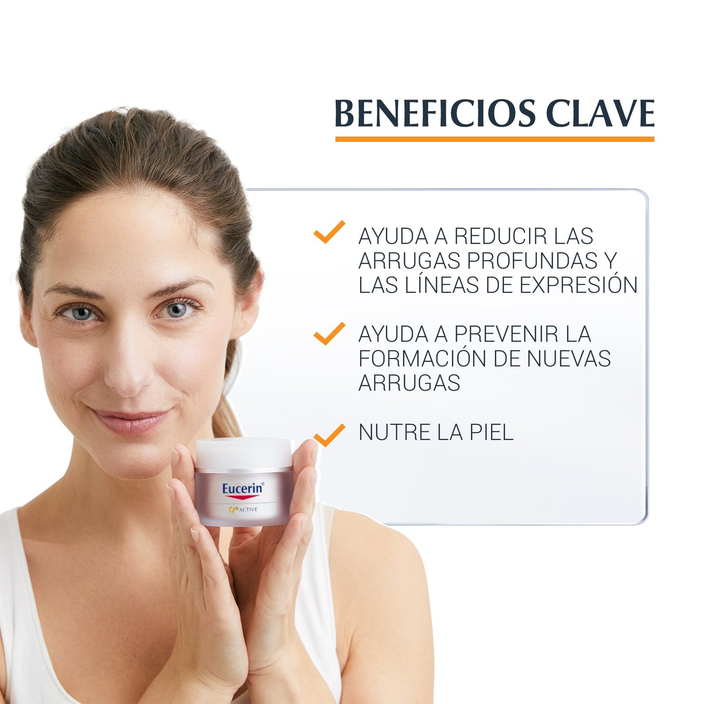 EUCERIN Q10 ACTIVE Crema Facial de Día Antiarrugas para Piel Seca SPF 15, 50ml