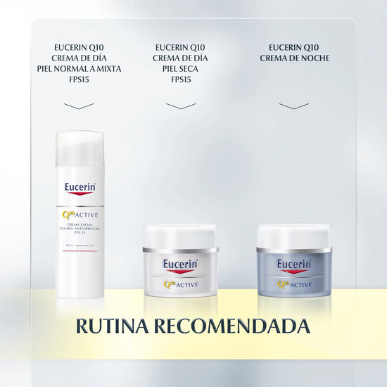 EUCERIN Q10 ACTIVE Crema Facial de Noche Antiarrugas Piel Sensible, 50ml