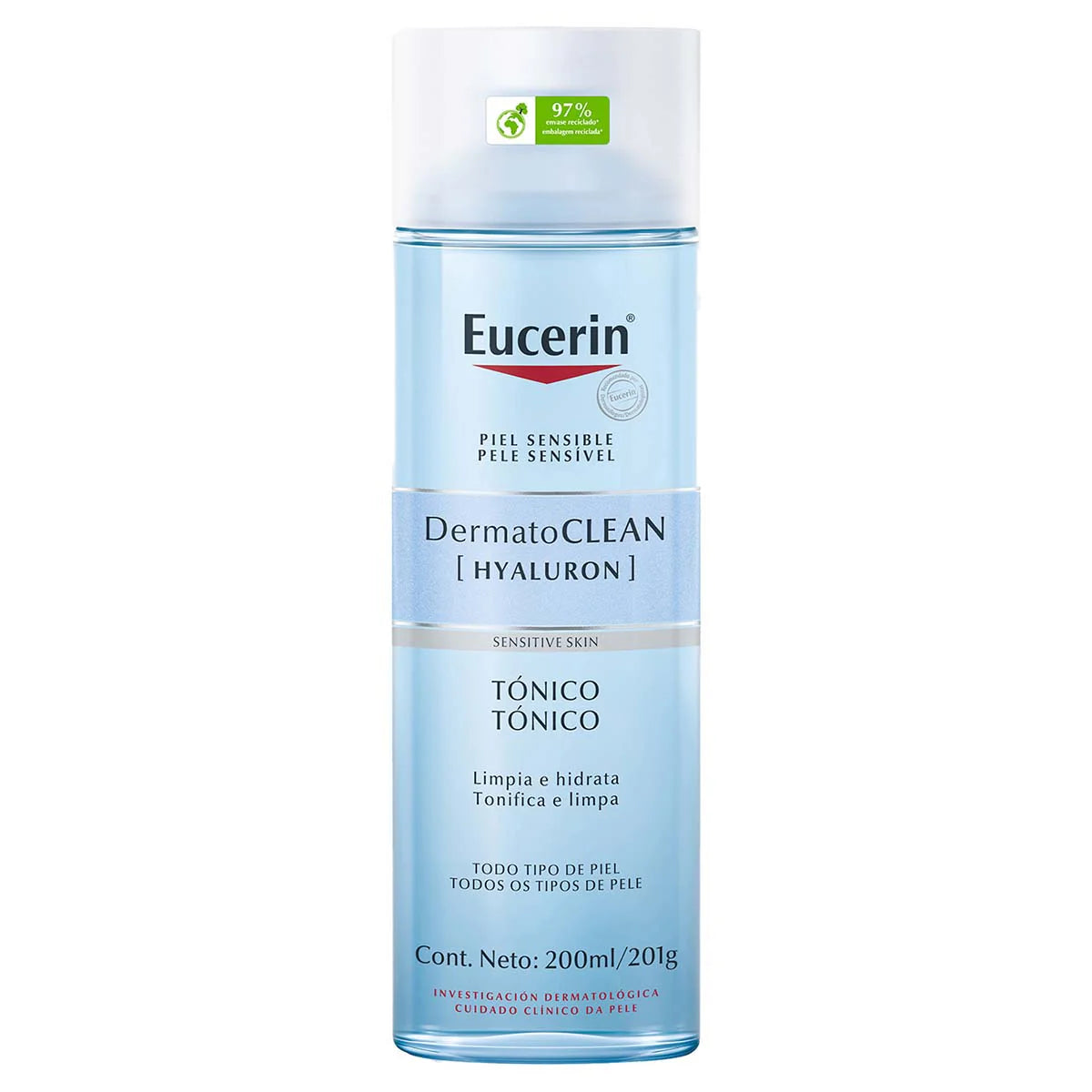 EUCERIN DermatoCLEAN [HYALURON] Tónico Facial Día y Noche, 200ml