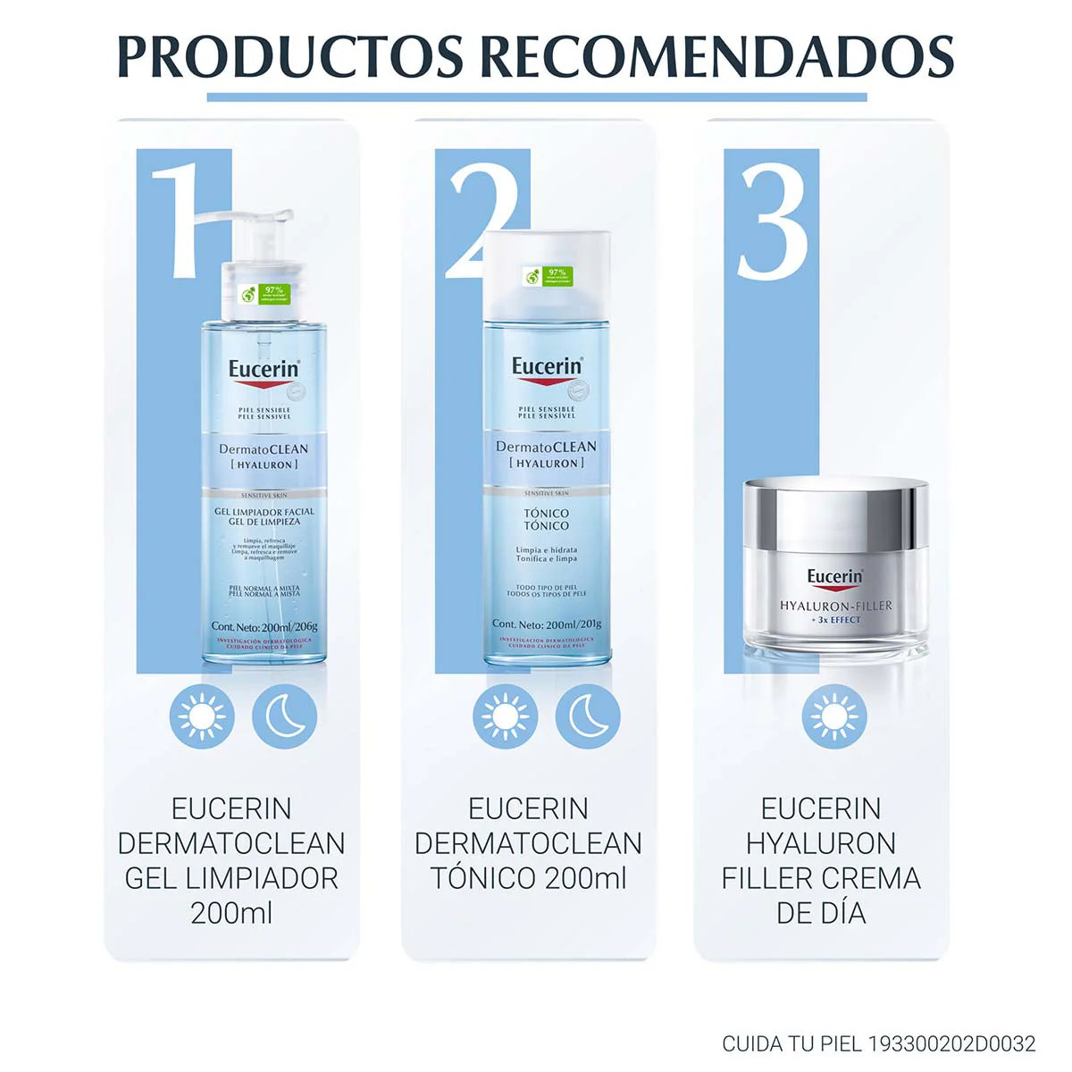 EUCERIN DermatoCLEAN [HYALURON] Tónico Facial Día y Noche, 200ml