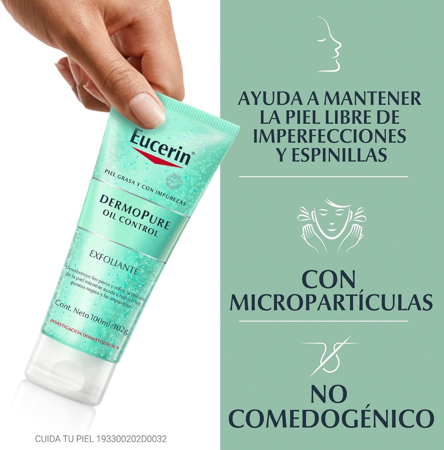 EUCERIN DermoPure Exfoliante Facial para Piel Grasa con Impurezas, 100ml