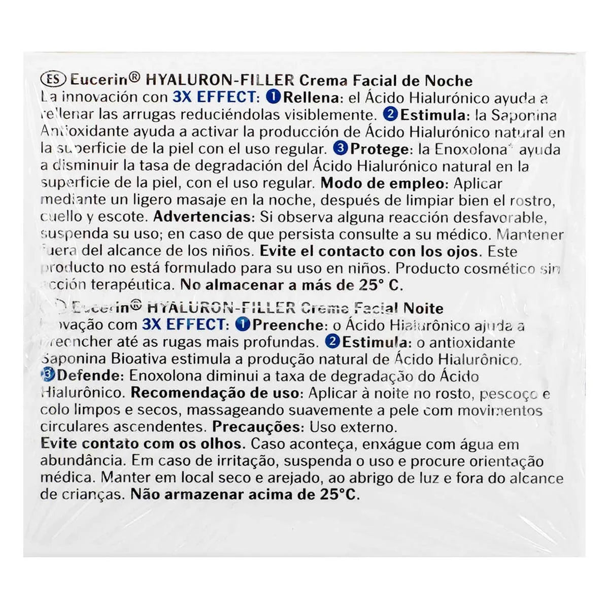 EUCERIN Hyaluron-Filler + 3x Effect Crema Facial de Noche Todo Tipo de Piel, 50ml