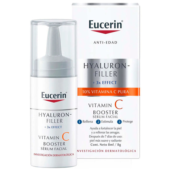 EUCERIN Hyaluron-Filler + 3x Effect Vitamina C Booster, Serum Facial Anti-Edad, 8ml