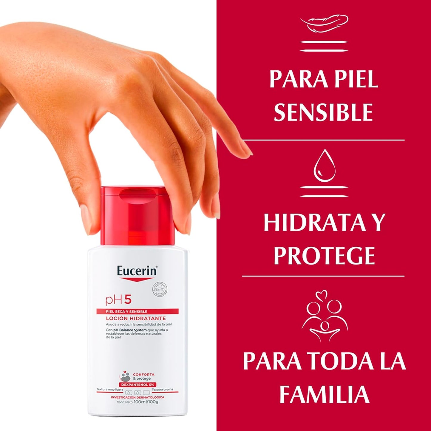 EUCERIN PH5 Locion Hidratante para Piel Seca y Sensible, 100ml