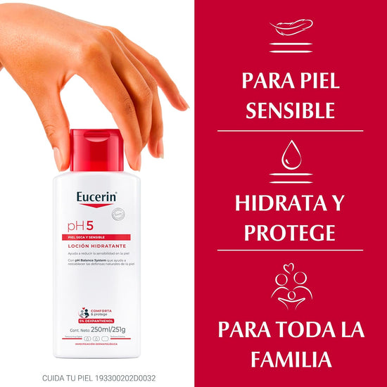 EUCERIN PH5 Locion Hidratante para Piel Seca y Sensible, 250ml