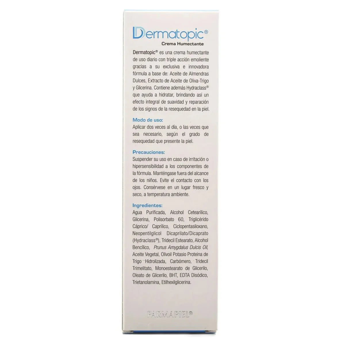 FARMAPIEL Dermatopic Crema Humectante Aceite de Almendras Dulces, 250gr