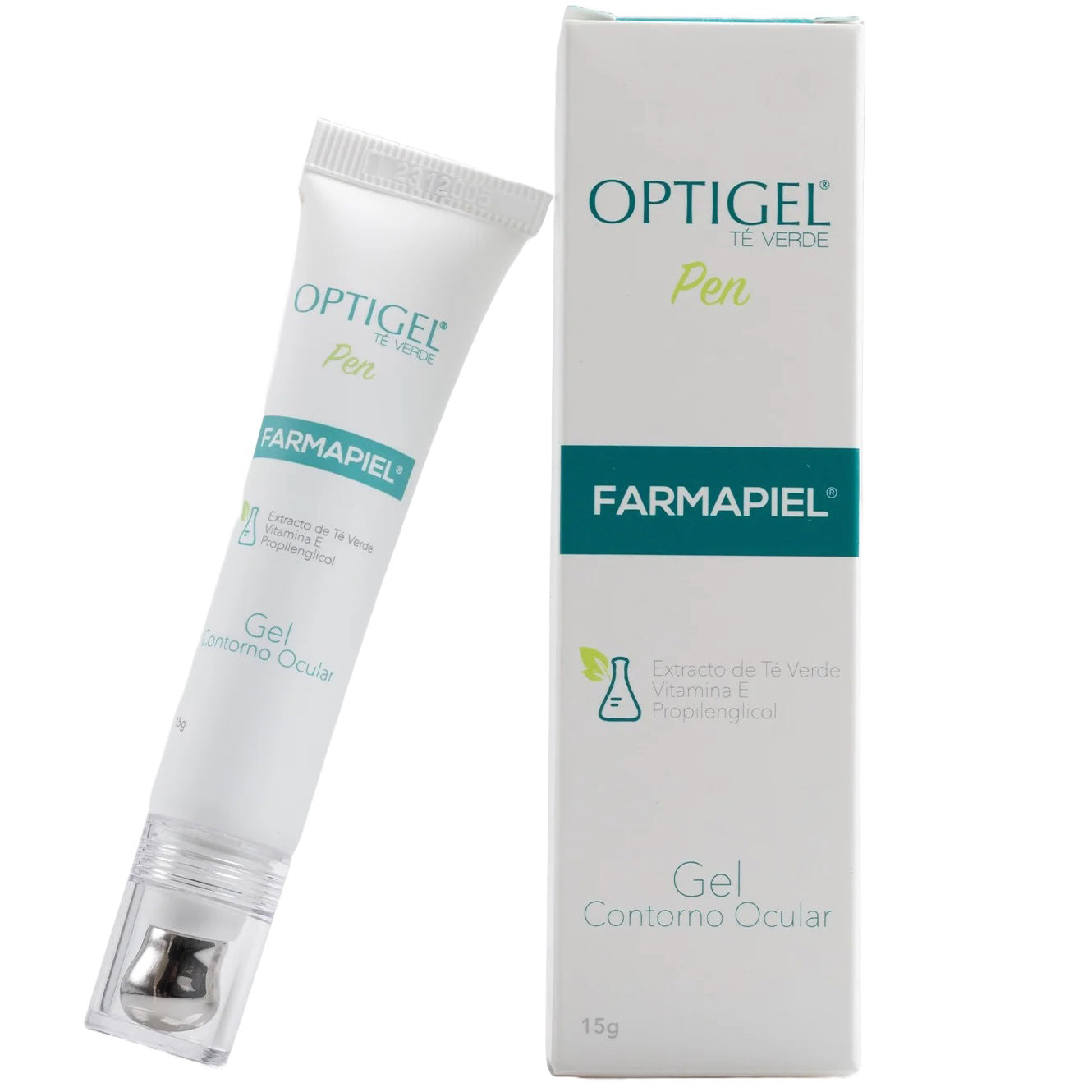 FARMAPIEL Optigel Pen Gel Contorno Ocular, Extracto de Té Verde, 15gr