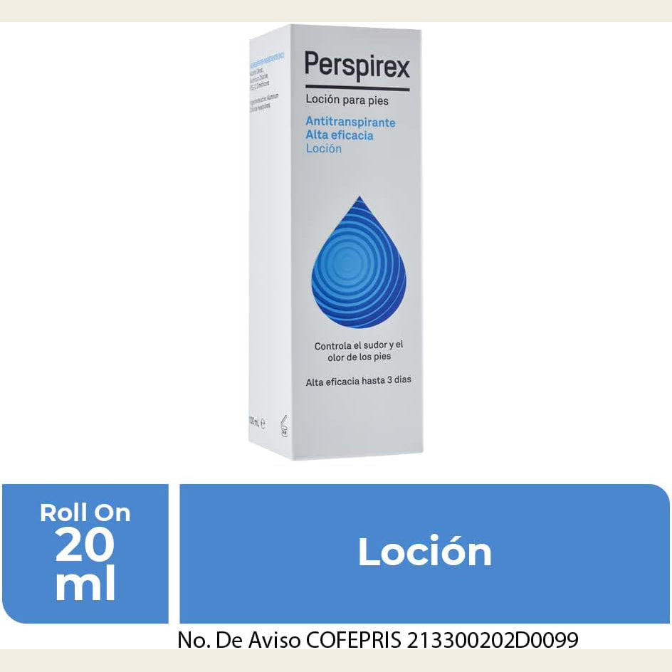 FARMAPIEL Perspirex Loción, Protección Contra el Sudor y Olor, Manos y Pies, 100ml