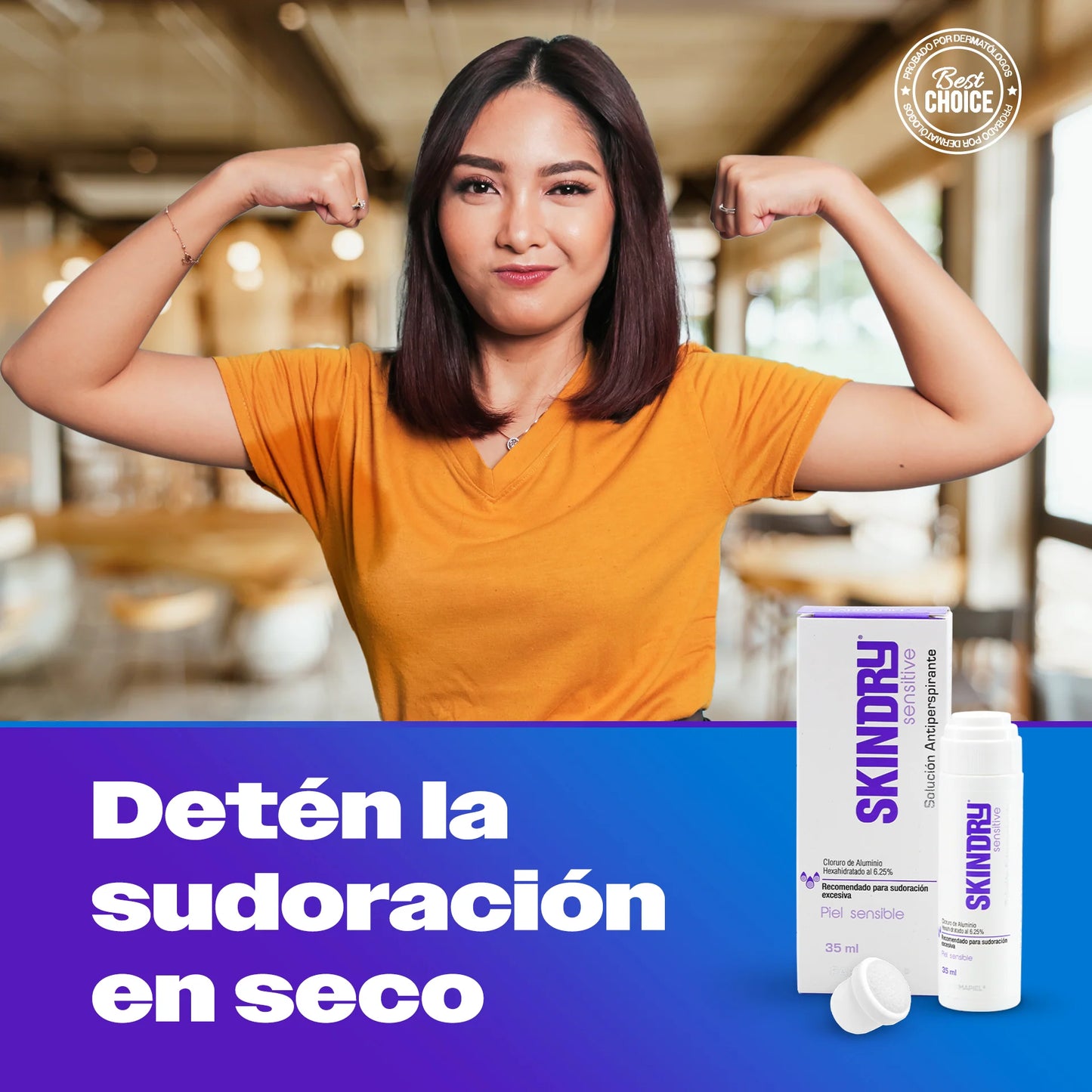 FARMAPIEL Skindry Sensitive Antiperspirante 48h, para la Sudoración Excesiva, 35ml