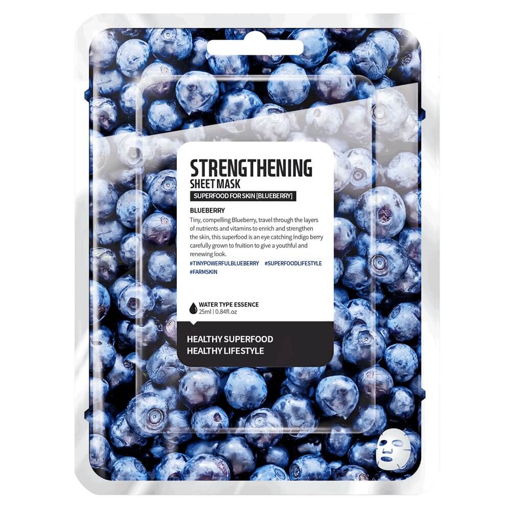 FARM SKIN Superfood For Skin Facial Sheet Mask Blueberry Energizing