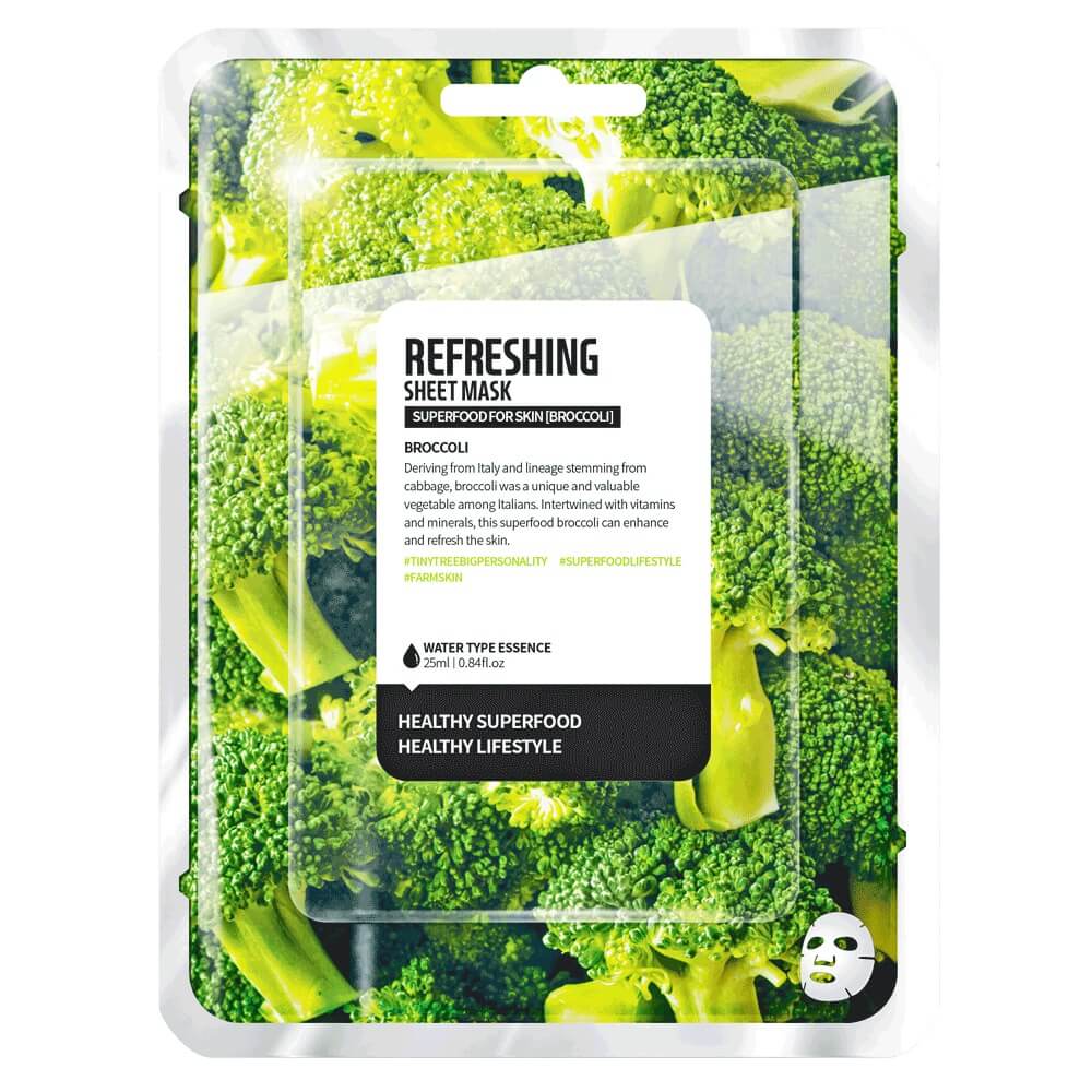 FARM SKIN Superfood For Skin Facial Sheet Mask Broccoli Refreshing
