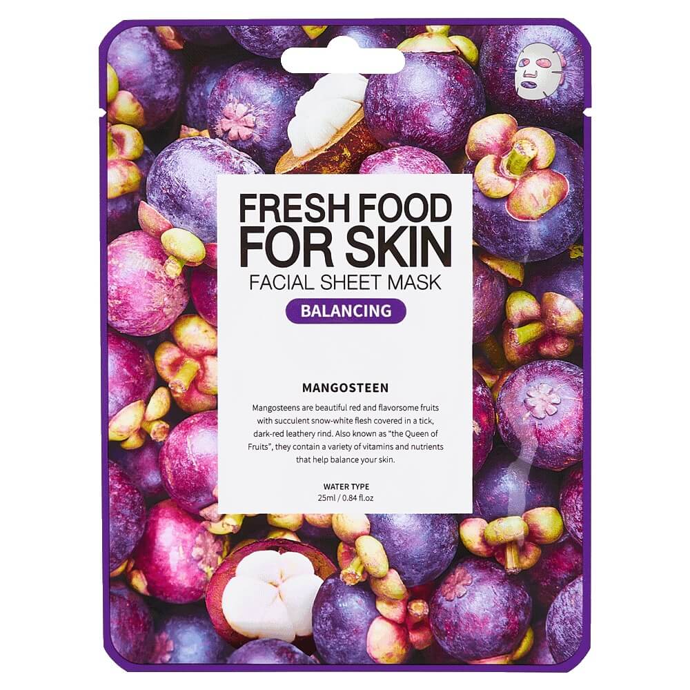 FARM SKIN Superfood For Skin Facial Sheet Mask Mangosteen Balancing